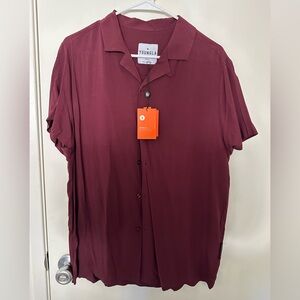 YoungLA Men's Maroon Casual Shirt